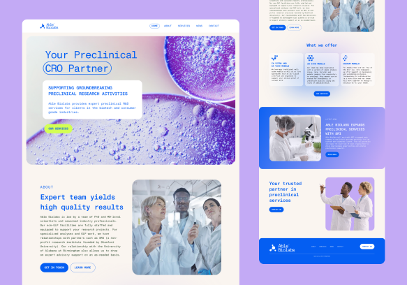 Able Biolabs branding and website design