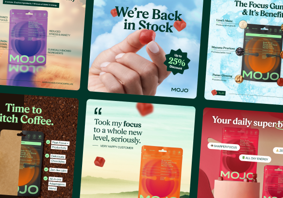MOJO packaging and ad design
